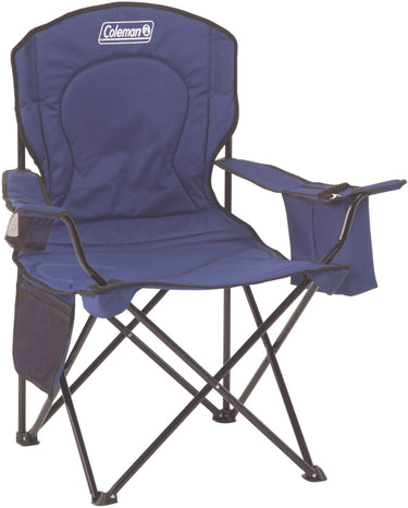 Coleman Cooler Quad Chair | Blue | Cup Holder | Strong Steel Frame | Adjustable Arm Heights